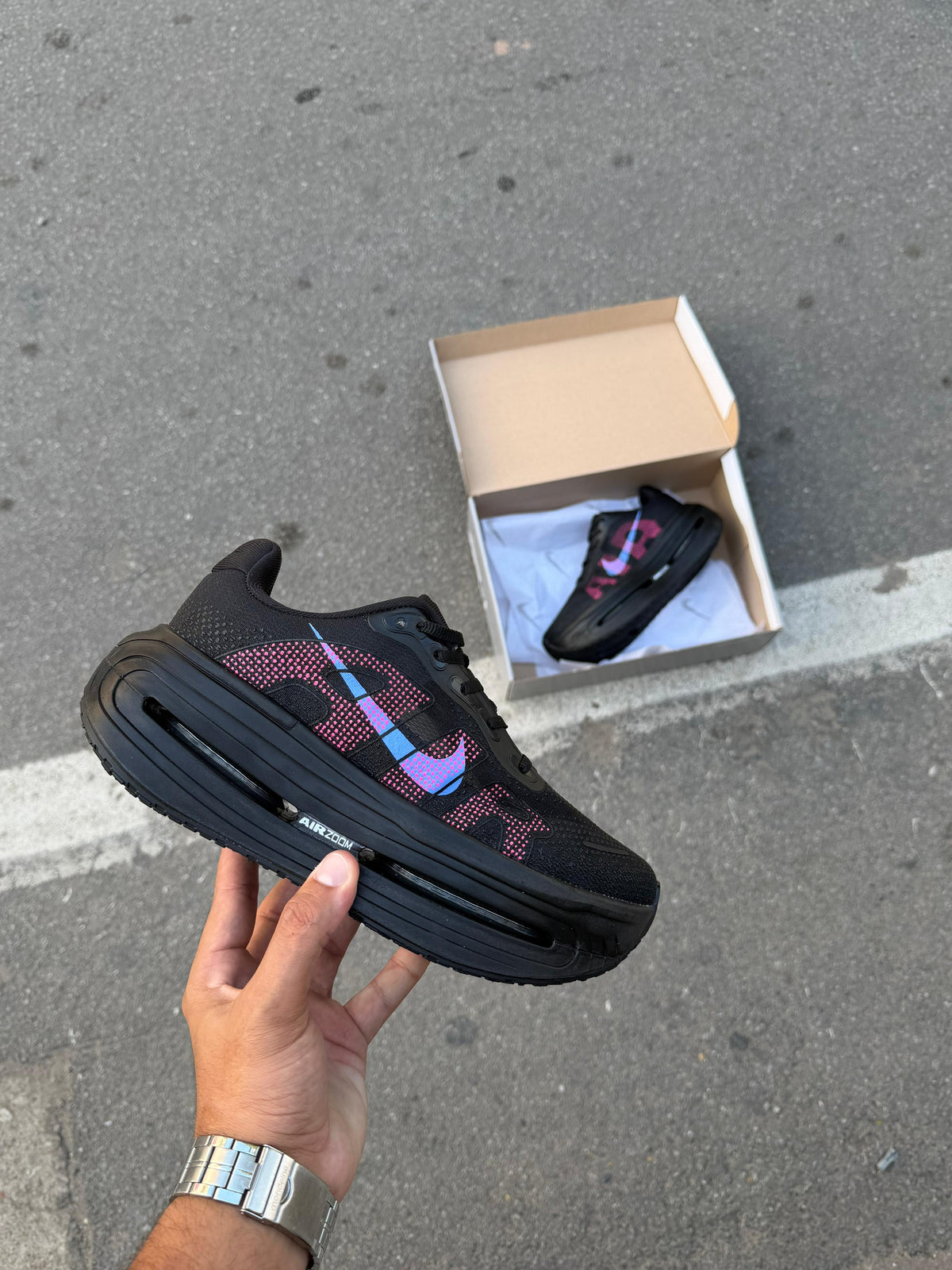 Tênis Nike Vomero Importado Preto Rosa