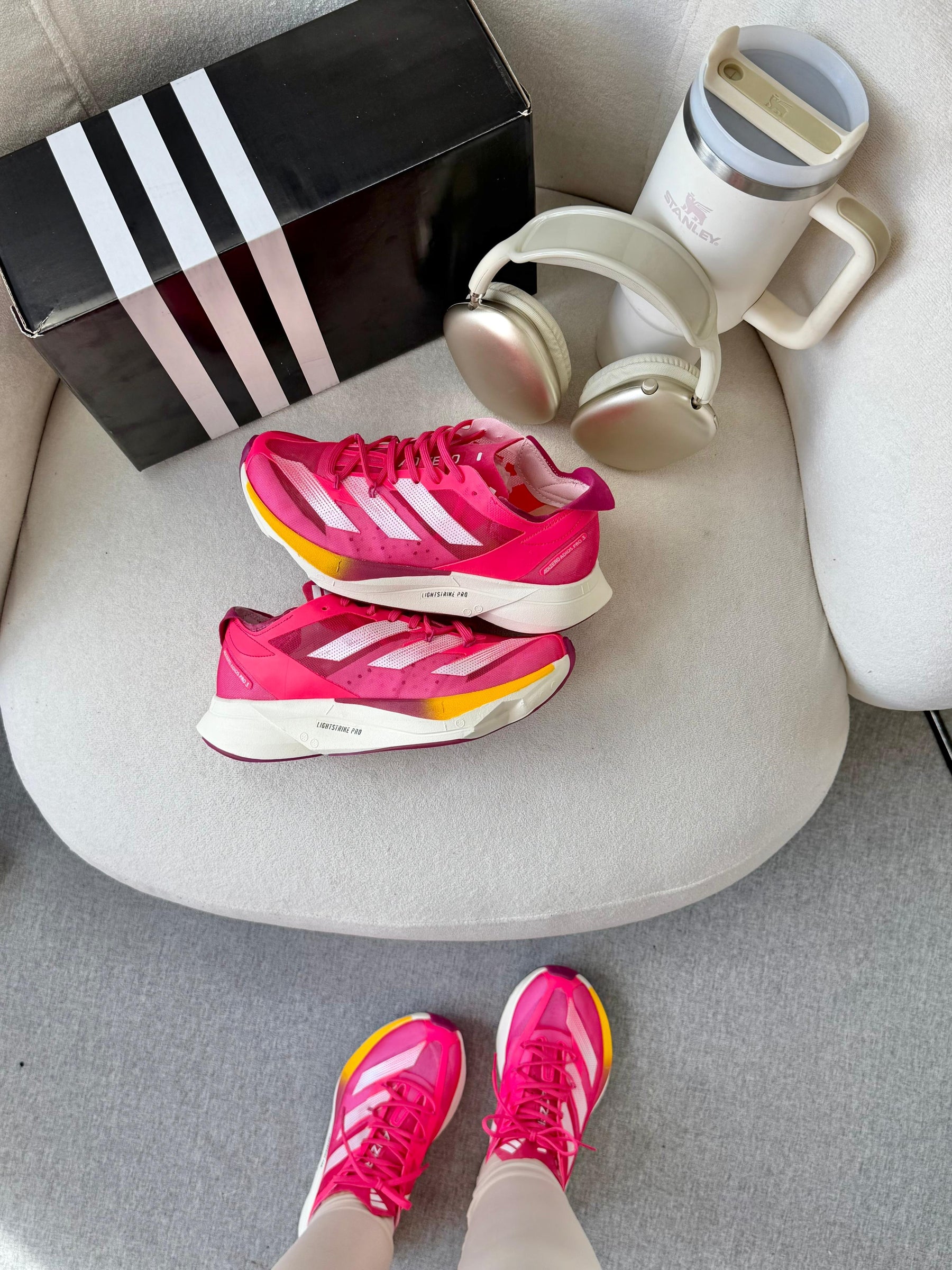 Tênis Adizero Adios Pro 3 Rosa Branco