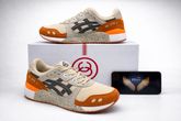 Tênis Masculino Asics Gel-Lyte III Bege/Laranja Premium em Couro