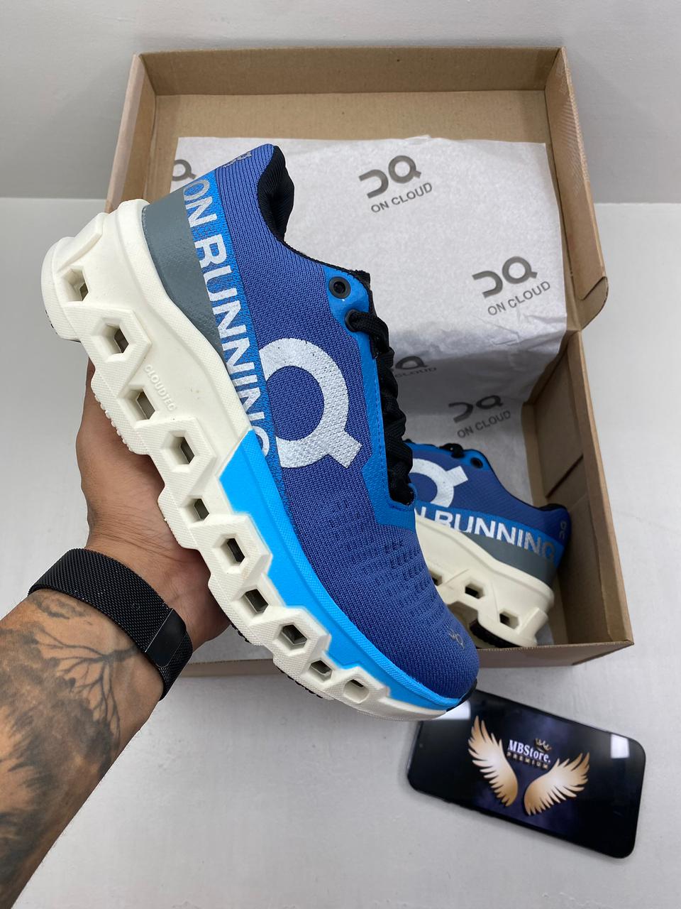 Tênis On Cloud Running Azul Premium