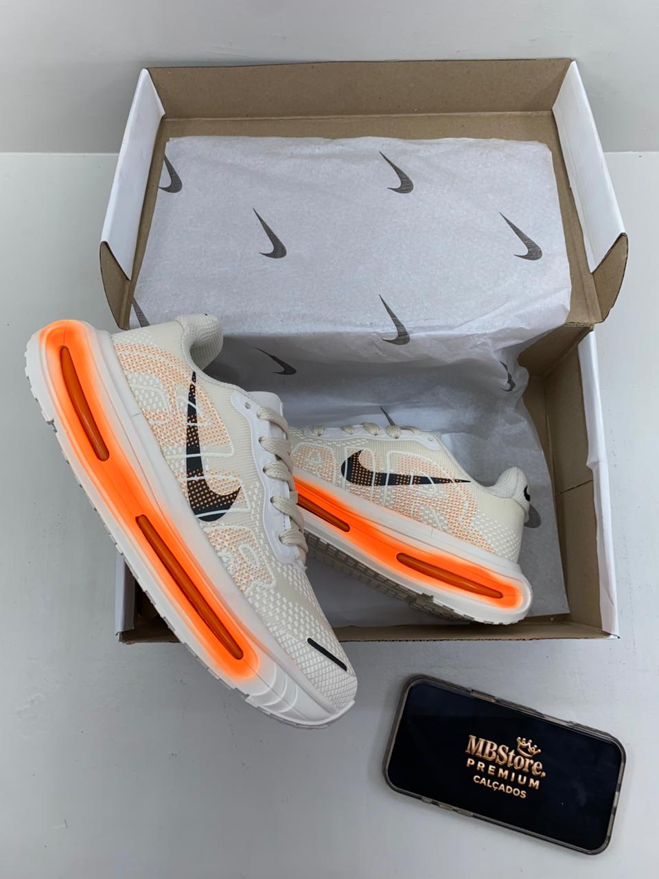 Tênis Nike Vomero Premium Branco Laranja