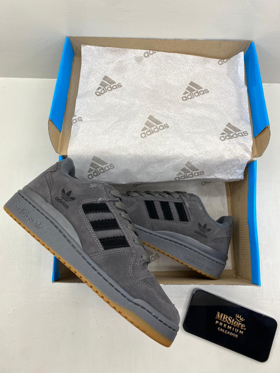 Tênis Masculino Adidas Fórum V2 Grafite Premium